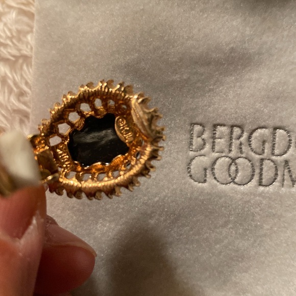 KJL Kenneth Jay Lane clip on earrings black - Picture 6 of 7